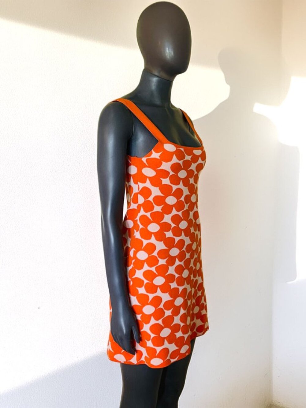 Zara Orange and White Floral Mini Dress
